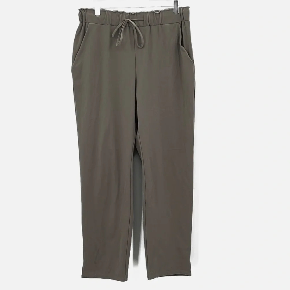 Joie Janeene Drawstring Waist Pull On Casual Pants in Tan - Size Large